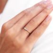 ELEGANT WHITE GOLD RING WITH A SIMPLE DIAMOND - SOLITAIRE ENGAGEMENT RINGS - 