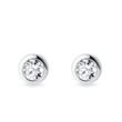 LAB-GROWN DIAMOND BEZEL STUD EARRINGS IN WHITE GOLD - DIAMOND STUD EARRINGS - EARRINGS