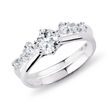 STUNNING ENGAGEMENT SET WITH DIAMONDS IN WHITE GOLD - ENGAGEMENT AND BRIDAL RING SETS - ENGAGEMENT RINGS