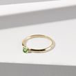 Ring mit grünem Diamanten in gelbem 14kt Gold