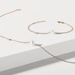 COLLIER EN OR ROSE, PERLE ET DIAMANT - COLLIERS AVEC DIAMANTS - COLLIERS