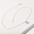 PENDENTIF EN OR ROSE AVEC MORGANITE ET DIAMANT - COLLIERS AVEC MORGANITE - COLLIERS