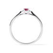 WHITE GOLD RING WITH RUBELLITE TOURMALINE AND DIAMONDS - TOURMALINE RINGS - RINGS