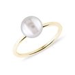 FRESHWATER PEARL RING IN YELLOW GOLD - PEARL RINGS - PEARL JEWELLERY