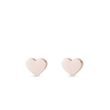 Heart shaped earrings in rose gold