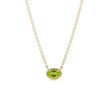 HALSKETTE MIT OVALEM PERIDOT IN GOLD - KETTEN MIT PERIDOT{% if category.pathNames[0] != product.category.name %} - {% endif %}