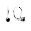 BOUCLES D'OREILLES EN OR BLANC AVEC DIAMANTS NOIRS - BOUCLES D'OREILLES EN DIAMANT - BOUCLES D'OREILLES