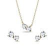 DIAMANTSET MIT OHRRINGEN UND HALSKETTE IN GELBGOLD - SCHMUCK SETS DIAMANT - SCHMUCK