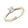 PRINCESS CUT DIAMOND RING IN YELLOW GOLD - DIAMOND ENGAGEMENT RINGS - ENGAGEMENT RINGS