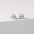PEARL FLOWER STUD EARRINGS IN WHITE GOLD - PEARL EARRINGS - PEARL JEWELRY