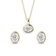 SCHMUCKSET MIT OVALEN DIAMANTEN IN GELBGOLD - SCHMUCK SETS DIAMANT - SCHMUCK