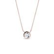 ROSE GOLD NECKLACE WITH BEZEL DIAMOND - DIAMOND NECKLACES - NECKLACES