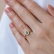 Emerald and diamond ring in gold