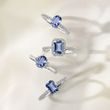 LUXE CEYLON SAPPHIRE AND DIAMOND ENGAGEMENT RING - SAPPHIRE ENGAGEMENT RINGS - ENGAGEMENT RINGS