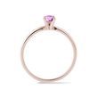 RING OF ROSE GOLD WITH PINK SAPPHIRE - SAPPHIRE ENGAGEMENT RINGS - ENGAGEMENT RINGS
