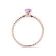 RING OF ROSE GOLD WITH PINK SAPPHIRE - SAPPHIRE RINGS - RINGS