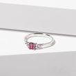 TOURMALINE AND DIAMOND RING IN WHITE GOLD - TOURMALINE RINGS - RINGS