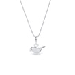 BIRD-SHAPED PENDANT NECKLACE IN WHITE GOLD - CHILDREN'S NECKLACES - NECKLACES