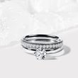 WHITE GOLD SET OF ENGAGEMENT AND WEDDING RING - ENGAGEMENT AND BRIDAL RING SETS - ENGAGEMENT RINGS