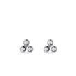 BOUCLES D'OREILLES EN OR BLANC AVEC CHATON ENDIAMANTÉ - PUCES D'OREILLES EN DIAMANT - BOUCLES D'OREILLES