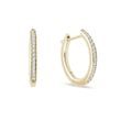 DIAMOND HOOP EARRINGS IN 14K GOLD - DIAMOND EARRINGS - EARRINGS