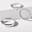 ETERNITY AND SHINY FINISH WEDDING RING SET IN WHITE GOLD - WHITE GOLD WEDDING SETS - WEDDING RINGS