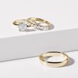 ETERNITY AND SHINY FINISH GOLD WEDDING RING SET - YELLOW GOLD WEDDING SETS - WEDDING RINGS