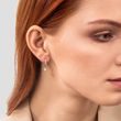 BOUCLES D'OREILLES EN OR ROSE AVEC DIAMANTS - BOUCLES D'OREILLES EN DIAMANT - BOUCLES D'OREILLES