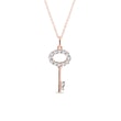 ROSE GOLD KEY PENDANT WITH DIAMONDS - DIAMOND NECKLACES{% if category.pathNames[0] != product.category.name %} - {% endif %}
