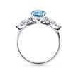 PIERŚCIONEK ZARĘCZYNOWY Z 1KT NIEBIESKIM DIAMENTEM W BIAŁYM ZŁOCIE - PIERŚCIONKI Z LAB GROWN DIAMENTAMI - PIERŚCIONKI ZARĘCZYNOWE