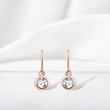 Children's diamond earrings in rose gold