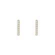 BOUCLES D'OREILLES BARRETTES DE DIAMANT EN OR JAUNE - BOUCLES D'OREILLES EN DIAMANT - BOUCLES D'OREILLES