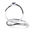SAPPHIRE AND DIAMOND ENGAGEMENT SET IN WHITE GOLD - ENGAGEMENT AND BRIDAL RING SETS - ENGAGEMENT RINGS