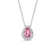 PINK SAPPHIRE AND DIAMOND NECKLACE IN WHITE GOLD - SAPPHIRE NECKLACES - NECKLACES