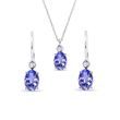 TANZANITE AND DIAMOND WHITE GOLD JEWELRY SET - JEWELRY SETS - FINE JEWELRY