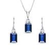 SAPHIR SCHMUCKSET IN WEISSGOLD - SCHMUCK SETS EDELSTEINE - SCHMUCK