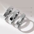 WOMEN'S WHITE GOLD BAND - RINGS FOR HIM - WEDDING RINGS