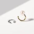 WHITE GOLD SINGLE CUFF EARRING - EAR CUFFS - EARRINGS