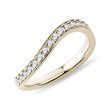 LADIES' YELLOW GOLD DIAMOND WAVE RING - WOMEN'S WEDDING RINGS - WEDDING RINGS