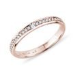 Dámský prsten z růžového zlata s diamanty