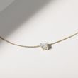 GELBGOLDENE HALSKETTE MIT LABOR-DIAMANTEN IM PRINZESSSCHLIFF - KETTEN MIT DIAMANTEN - KETTEN
