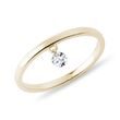 FEINER RING MIT IM LABOR GEZÜCHTETEM DIAMANTEN IN GELBGOLD - RINGE DIAMANT - RINGE