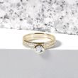 BEZEL-SET DIAMOND ENGAGEMENT RING IN YELLOW GOLD - DIAMOND ENGAGEMENT RINGS - ENGAGEMENT RINGS