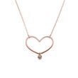 Necklace with Champagne Diamond in Rose Gold