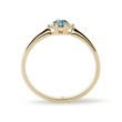 FEINER RING MIT BLAUEM DIAMANTEN IN GELBGOLD - VERLOBUNGSRINGE MIT FARBIGEN DIAMANTEN - VERLOBUNGSRINGE