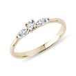 DIAMOND RING WITH MARQUISE CUT DIAMONDS IN YELLOW GOLD - DIAMOND ENGAGEMENT RINGS - ENGAGEMENT RINGS