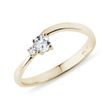 RING WAVE AUS 14KT GELBGOLD - RINGE DIAMANT - RINGE