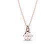 MORGANITE AND DIAMOND ROSE GOLD NECKLACE - MORGANITE NECKLACES - NECKLACES