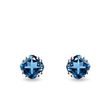 BOUCLES D'OREILLES EN OR BLANC ET TOPAZES BLUE LONDON - BOUCLES D'OREILLES EN TOPAZE - BOUCLES D'OREILLES