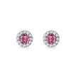 TOURMALINE AND DIAMOND WHITE GOLD EARRINGS - TOURMALINE EARRINGS - EARRINGS